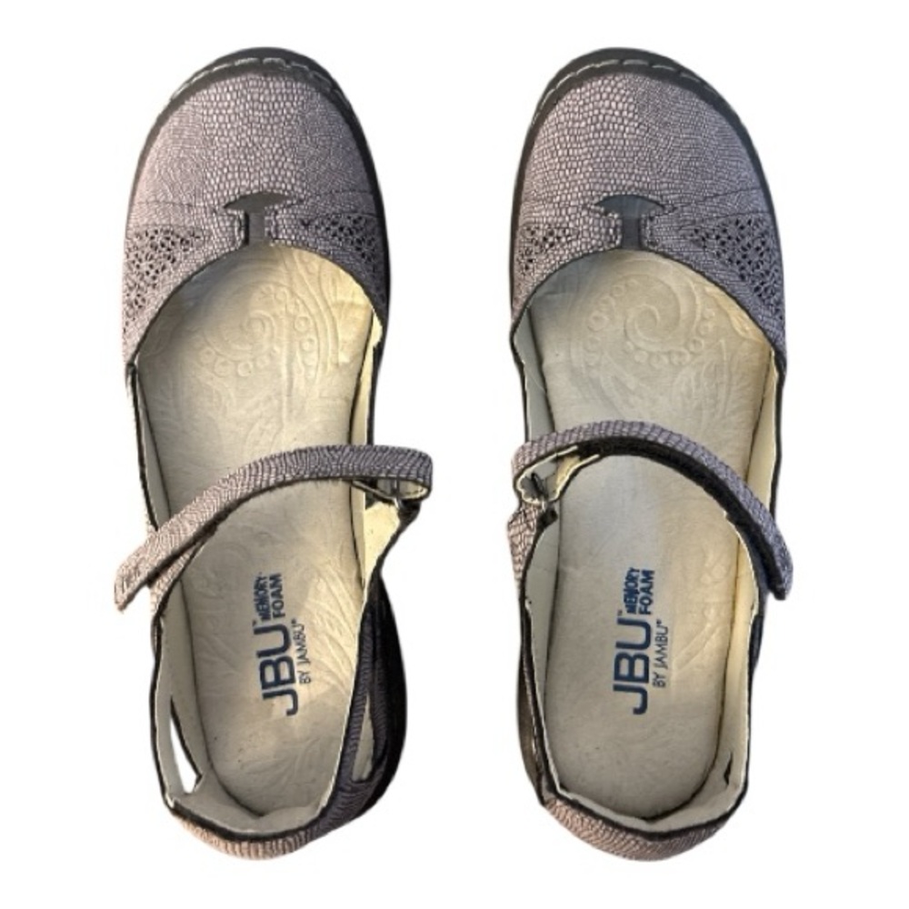 JBU JAMBU LAVENDER REPTILE TEXTURED MARY JANE SHOES WOMENS SIZE 7 EUC - Picture 2 of 11